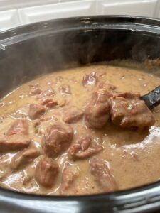 GRAMMY'S BEEF TIPS 'n GRAVY Beef Tip And Gravy Crockpot, Tender Beef Tips, Crockpot Favorites, Beef Tips And Rice, Beef Tips And Noodles, Crock Pot Beef Tips, Beef Tip Recipes, Beef Tips And Gravy, Cream Of Mushroom