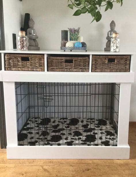 Diy Dog Kennel Furniture, Furniture Storage Ideas, Cheap Dog Kennels, Metal Dog Kennel, Kennel Furniture, Diy Dog Crate, Dog Kennel Cover, Kennel Cover, Dog Crate Cover