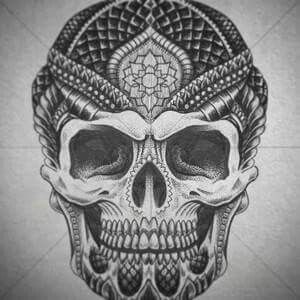 Polynesian skull Polynesian Skull Tattoo, Tibetan Skull, E.t Tattoo, Tattoo Artists Near Me, Tattoo Apprenticeship, Tattoo Care, Skull Tattoo Design, Skeleton Art, Skull Head