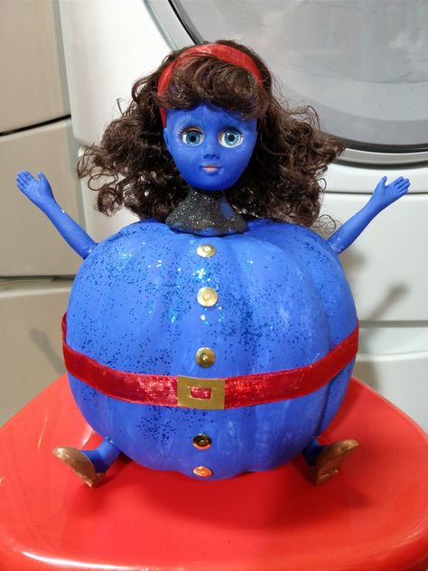 Oompa Loompa Pumpkin, Willy Wonka Pumpkin Decorating, Willy Wonka Pumpkin, Hospital Pumpkin Contest Ideas, Office Pumpkin Decorating Contest, Hospital Pumpkin, Painted Punkins, Willy Wonka Party Decorations Diy, Winning Pumpkin Contest Ideas