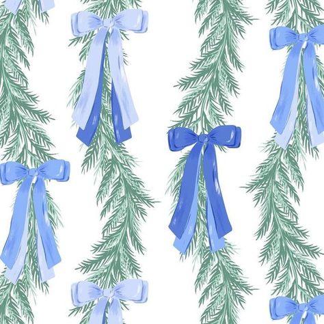 Blue Christmas Wallpaper Aesthetic, Summer Prints Wallpaper, Soft Vibe, Blue Christmas Background, What Is Your Favorite Color, Christmas Lockscreen, 2023 Love, Christmas Desktop, Bow Wallpaper