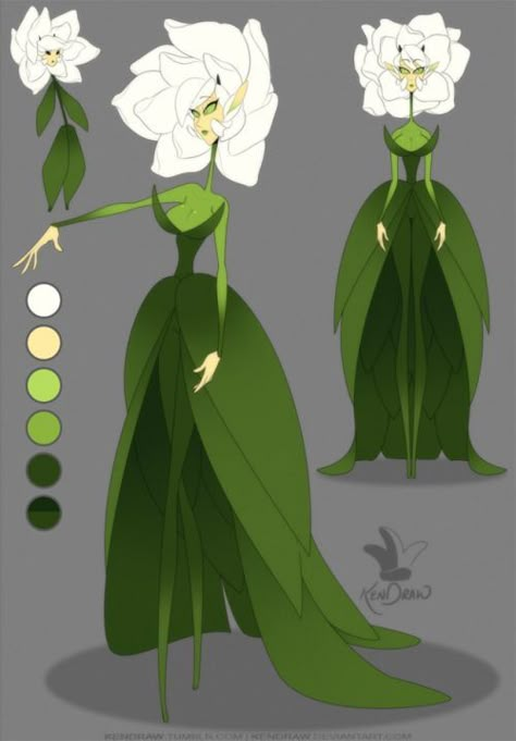 Flower People Character Design, Flowers Character Design, Flower Person Art, Plant People Character Design, Plant Character Design, Flower Character Design, Flower Oc, Plant Oc, Flower Character