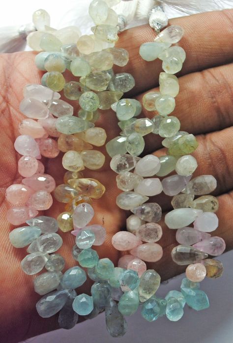 Summer Beads, Handmade Beaded Jewelry, Aquamarine Gemstone, Natural Aquamarine, Pricing Jewelry, Photo Jewelry, Fire Opal, Favorite Things Gift, Jewelry Designs