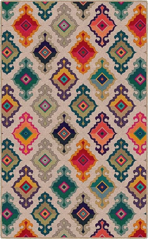 Home Decor Eclectic, Decor Eclectic, Shape Magazine, Printed Rug, Textile Prints Design, Islamic Art Pattern, Ikat Design, Textile Pattern Design, Hair Raising