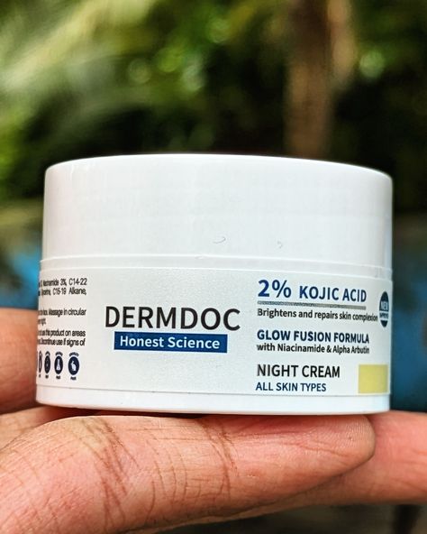 Has anyone tried this @dermdoc.in 2% Kojic acid night cream?✨ . . . #dermdoc #kojicacid #nightcream #niacinamide #alphaarbutin #skincare #skinrepair #skinbrightening #skincareroutine #nightskincareroutine #beauty #beautybloggers #beautycontentcreator #beautycontent #reelkarofeelkaro #reelitfeelit #reelsindia Night Skin Care Routine, Skin Complexion, Kojic Acid, Skin Repair, Night Cream, Night Creams, Beauty Blogger, Skin Care Routine, Cream