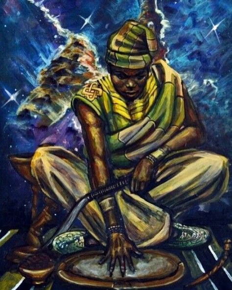 Orula u Orunmila es el Orisha de la adivinación, el oráculo supremo. Es el gran benefactor de la humanidad y su principal consejero. El… Yoruba Orishas, Orishas Yoruba, African Mythology, African Spirituality, African Diaspora, African American Art, Gods And Goddesses, Grimm, Roll On