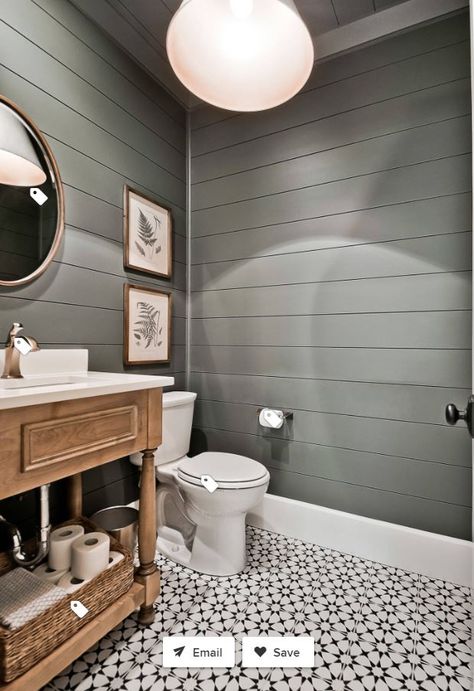 Industrial Farmhouse Bathroom, Bathroom Farmhouse Style, Bad Inspiration, Craftsman Style Home, Downstairs Bathroom, Basement Bathroom, Half Bathroom, Bathroom Redo, Grand Designs