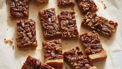 Butter Tart Squares Mary Berg, Butter Tart Bars Squares, Pecan Butter Tart Squares, Mary Berg Recipes, Butter Tart Bars, Butter Tart Squares, Best Ina Garten Recipes, Mary's Kitchen, Pecan Filling