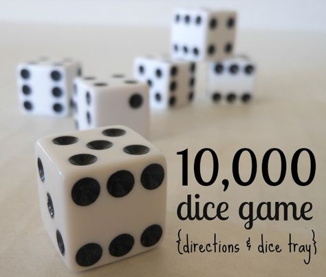 10,000 Dice Game Rules and Tray Dice Game Rules, Dice Ideas, Group Games For Kids, Math Board Games, Board Game Night, Ice Breaker Games, Board Games For Kids, Dice Tray, Games For Teens