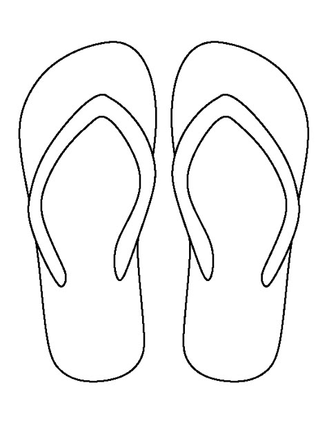 Flip flop pattern. Use the printable outline for crafts, creating stencils, scrapbooking, and more. Free PDF template to download and print at http://patternuniverse.com/download/flip-flop-pattern/ Flip Flop Clip Art, Mosaic Flip Flops, How To Draw Flip Flops, Flip Flop Quilt Pattern Free, Flip Flop Art Project, Beach Quilts Ideas, Flip Flop Template, Mosaic Patterns Templates Free Printable, Flip Flop Pattern