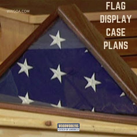 Flag Case Plans, Memorial Flag Display, Diy Flag, Flag Display Case, Triangle Flag, Woodworking Plans Beginner, Flag Display, Military Flag, Wood Craft Projects