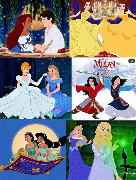 Disney Princess Fanart, Fake Social Media, Modern Disney Characters, Disney Theory, Disney Princess Makeover, Disney Princess Artwork, Disney Princesses And Princes, Disney Princess Fan Art, All Disney Princesses