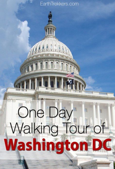 One Day Walking Tour of Washington DC | Earth Trekkers Washington Dc Monuments Map, Washington Dc Bucket List, Washington Dc Itinerary, National Mall Washington Dc, Washington Dc Travel Guide, Washington Dc Monuments, Washington Dc With Kids, Washington Dc Vacation, Washington Dc Tours