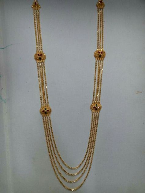 Steps Golusu Gold, Chandra Haaram Designs, Malabar Gold Jewellery Necklaces Simple, Steps Chain Gold Indian, Step Chains Designs, Ranihar Design Gold, Golusu Designs, Chandraharam Latest Designs, Step Chains In Gold Indian