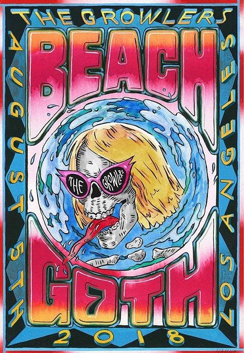 growlers beach goth 2018 The Growlers, Art Deco Wall Decor, Beach Goth, Rock Poster Art, Metal Art Decor, Estilo Art Deco, Band Posters, Vintage Metal Signs, Retro Home