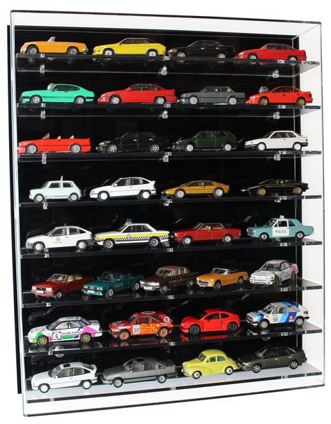 Acrylic Model Wall Display Case for 1:43 Model Cars with 8 Shelves Wall Mounted Display Case, Guitar Display Case, Diecast Cars Display, Wall Display Case, Corner Display Cabinet, Guitar Display, Scale Model Cars, Car Display, Acrylic Display Case