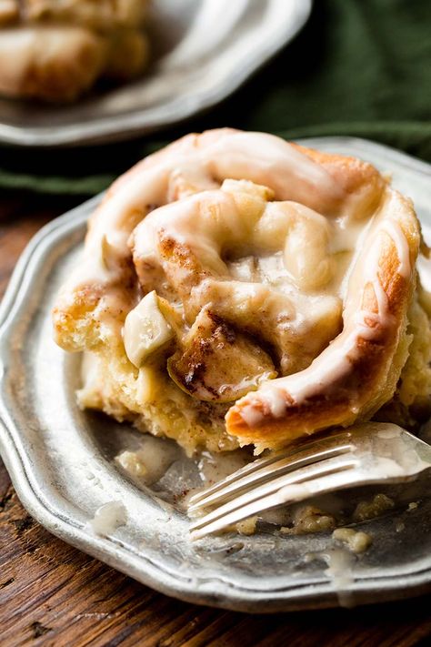 Apple Cinnamon Rolls with Caramel Icing | Red Star Yeast  Perfect for fall baking. Red Star Yeast, Caramel Icing, Apple Cinnamon Rolls, Baked Rolls, Fall Breakfast, F 35, Sweet Roll, Icing Recipe, Cinnamon Apples