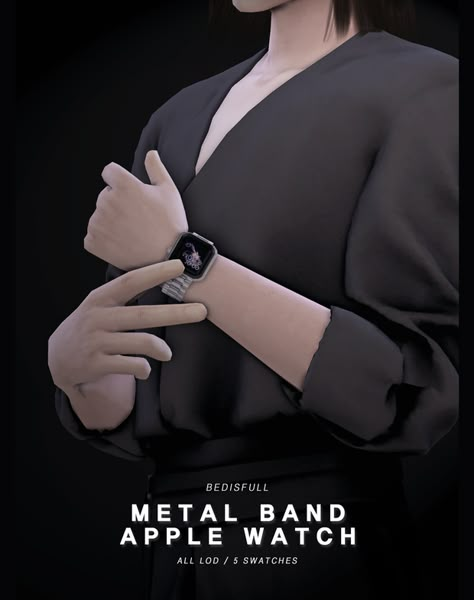 BED_TS4 M metal band apple watch | BED & MUSAE on Patreon Apple Watch Men, Sims 4 Male Clothes, Pelo Sims, The Sims 4 Packs, Sims 4 Expansions, Sims 4 Gameplay, Sims 4 Teen, Sims 4 Cc Packs, Sims 4 Mods Clothes