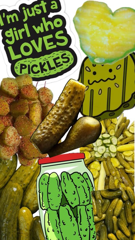 I definitely hate pickles 🙄😭 Pickle Flavored Food, Pickle Aesthetic Wallpaper, Fried Pickles Aesthetic, Pickle Ice Cream, Pickles Aesthetic, Jar Of Pickles Aesthetic, Pickle Tray, Pickle Board, Nat Core