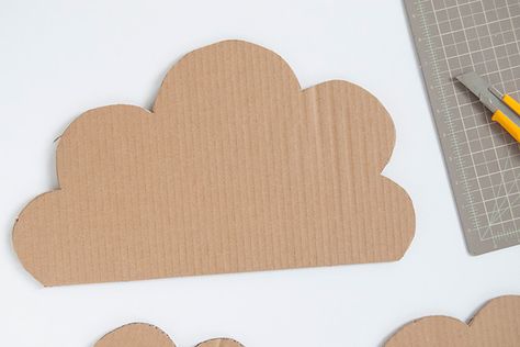 Cardboard Stacking Clouds ⋆ Handmade Charlotte How To Make A Cloud Decoration, 3d Clouds Diy How To Make, Cardboard Clouds Diy, How To Make Clouds Decorations, Cloud Diy Hanging, Make Clouds To Hang, Diy Clouds Decorations, Cloud Diy, Dream Clouds