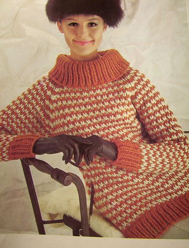 Geweldige trui! Gaan we breien! 1950s Sweater, Patron Vintage, Womens Knitting Patterns, Vintage Knitwear, Super Bulky Yarn, Vintage Knitting Patterns, Hans Christian, Sweater Vintage, Knitting Women Sweater