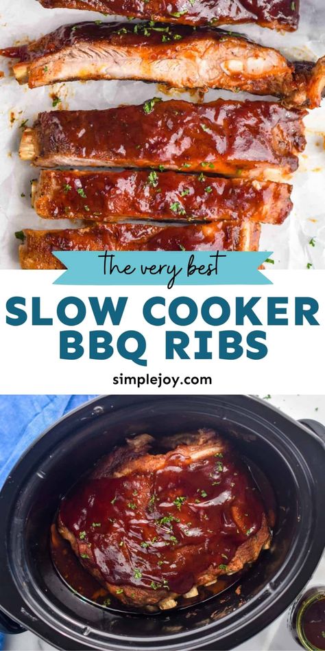 Crockpot Pork Ribs, Crock Pot Ribs, Slow Cooker Pork Ribs, Oven Cooked Ribs, Slow Cooker Ribs Recipe, Slow Cooker Bbq Ribs, Crockpot Ribs, Bbq Pork Ribs, Slow Cooker Ribs