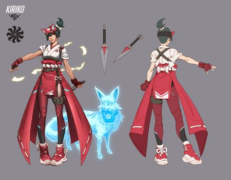 ArtStation - Kiriko Concept Art Zed League Of Legends, Concept Art Gallery, Comic Ideas, Anime Monsters, Overwatch Fan Art, Overwatch 2, Game Concept Art, Game Character Design, Video Game Characters