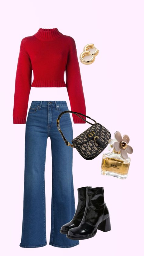 #outfitinspo #red #gold #books Red And Gold Outfit, Grad Fits, Gold Outfit, Future Style, 2024 Style, Gaming Clothes, Red And Gold, Your Aesthetic, Christmas Outfit