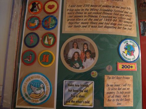 Girl Scouts - Scrapbook.com Scrapbook Sample, Girl Scout Gold Award, Girl Scout Promise, Brownie Girl Scout, School Scrapbook Layouts, Yearbook Pages, Scrapbook Pictures, Daisy Scouts, Recipe Scrapbook