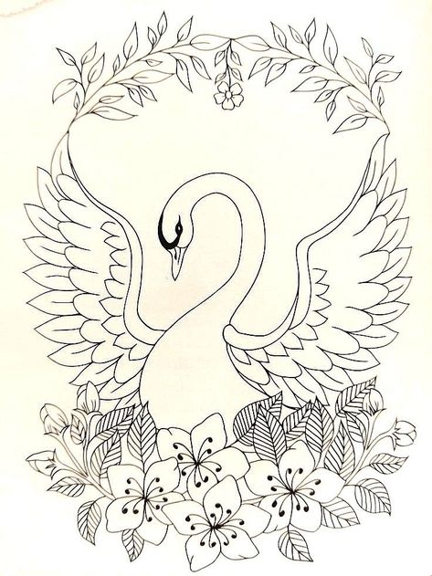 Swan Drawing, Tattoos Men, Pencil Sketch Images, Tanjore Painting, Soyut Sanat Tabloları, Pola Sulam, Hand Embroidery Art, Art Drawings For Kids, Bird Drawings