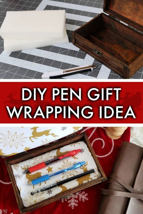 Make a pen holder gift box, see the tutorial for this EASY project! #SeasonOfWriting #gifting #giftbox #giftsforher #giftsforhim #giftideas #pens Pen Gift Ideas, Pilot Pen, Diy Pen, Pen Gift Box, Erasable Gel Pens, Frixion Pens, Pilot Pens, Pen Brands, Gel Ink Pens