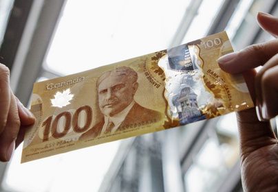 New Canadian 100 dollar bill made of polymer. These look awesome!  I want one. Or two... 100 Bill, $100 Bill, Canadian Dollar, High Tech Design, 100 Dollar Bill, Currency Note, Store Owner, 100 Dollar, Birthday Wishlist