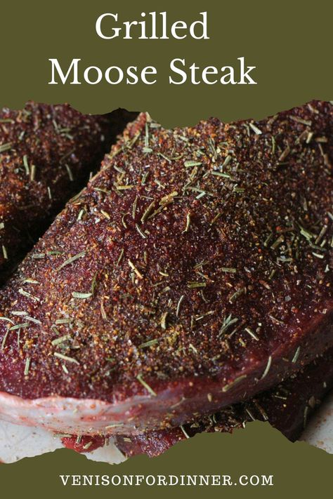 Fire up the griddle or cast iron and get your moose steak ready! This method gives you a tender and flavorful moose steak to enjoy. How To Cook Moose Steak, Moose Steak Recipes, Moose Steak, Venison Steak Recipes, Moose Recipes, Elk Steak, Moose Meat, Striploin Steak, Elk Meat