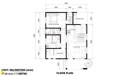 The house has Total Floor Area: 80 sqm Spaces Terrace Living Area Kitchen Dining Area -3 bedrooms (1 master bedroom) 2 Toilet and Bath Laundry Area Roof 80 Sqm House Design, House Design With Roof Deck, 3 Bedroom Home Floor Plans, Bungalow House Floor Plans, Vacation House Plans, Modern Bungalow House Design, One Storey House, Bungalow Floor Plans, Little House Plans