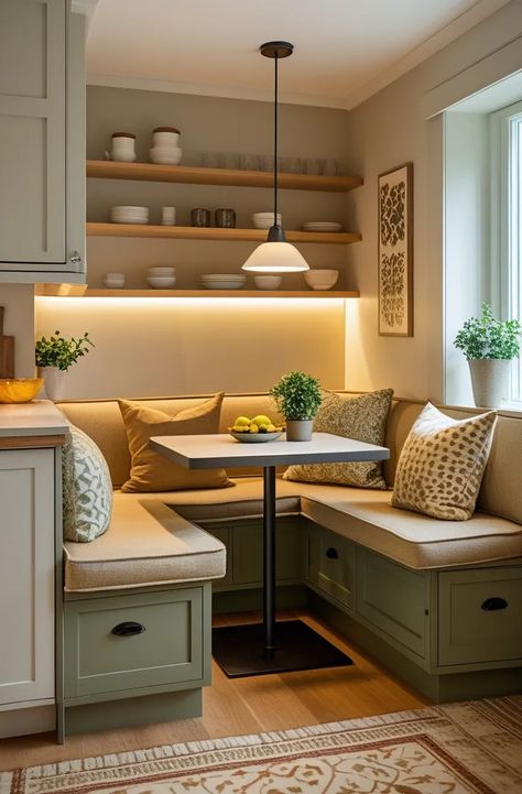 17 Jaw-Dropping Kitchen Nook Ideas You Can't Miss! - 2025 Small Open Plan Kitchens, Kitchen Nook Ideas, Cozy Kitchen Nook, Log Home Kitchen, Sunroom Kitchen, Rustic Log Home, Bar Nook, Corner Nook, Modern Minimalist Kitchen