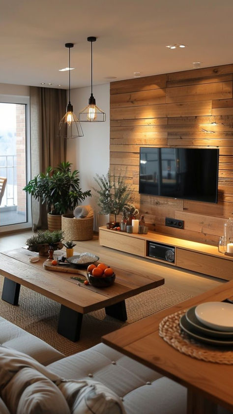 Elegant TV Mounting Ideas for a Sophisticated Living Room Tv Lounge Ideas Small Spaces, Upstairs Living Room Ideas Modern, Small Modern Lounge, Cozy Living Rooms Aesthetic, Living Room With Terrace, Ruang Tv, Feng Shui Living Room, Apartment Living Room Design, Flat Interior