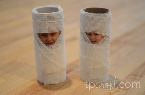 Halloween Toilet Paper Roll Crafts, Halloween Toilet Paper, Egyptian Crafts, Egypt Crafts, Mummy Crafts, Egyptian Party, Starověký Egypt, Kids Toilet, Toilet Paper Crafts