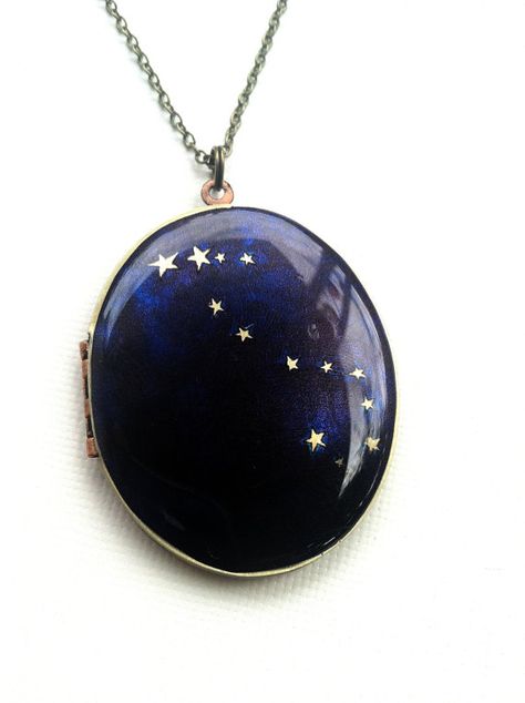 Scorpio Constellation Necklace, Oval Locket Necklace, Scorpio Constellation, Oval Locket, Constellation Necklace, Funky Jewelry, Leaf Necklace, Shiny Things, Locket Necklace