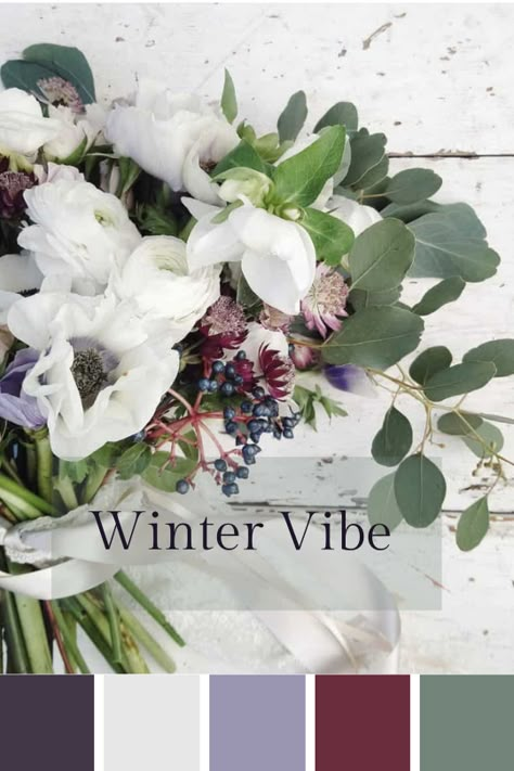 Stylish winter Bridal bouquet//Sophisticated winter floral designs. Tips and inspiration from Bristol Wedding Florist - Megan Lily Floral Design Seasonal flowers, Winter wedding flowers, elegant floral designs.  Effortless, stylish wedding flowers. Southwest uk wedding florist Lavender tones, burgundy, wine tones, white flowers  Anemone, roses, viburnum berries, astrantia Purple Winter Wedding Flowers, Wedding Flowers January, Wildflower Winter Wedding, Colorful Winter Wedding Flowers, Winter Wedding Purple, Purple Bride Bouquet, November Wedding Flowers, Viburnum Berries, Wedding Flowers Elegant