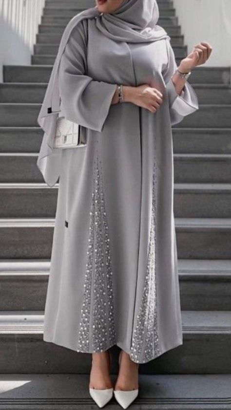 Under Abaya Outfit, Fancy Abaya Designs, Hijabi Dubai, Fancy Abaya, Elegant Abayas, Abaya Designs Latest, Dress Islamic, Abaya Outfit, Hijabista Fashion