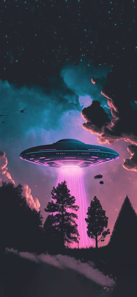 UFO Abduction Beam Aesthetic Wallpaper - UFO Wallpaper iPhone Abduction Aesthetic, Alien Aesthetic Wallpaper, Purple Space Aesthetic, Black 350z, Ufo Wallpaper, Ufo Aesthetic, Alien Iphone Wallpaper, Ufo Illustration, Alien Wallpaper