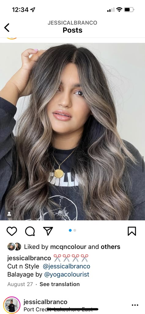 Blended Roots Brown, Hair Color Highlights Ideas, Ashy Brunette Balayage, Ashy Brunette, Highlights Braids, Mushroom Blonde, Light Ash Brown Hair, Hair Ideas For Women, Balayage Caramel