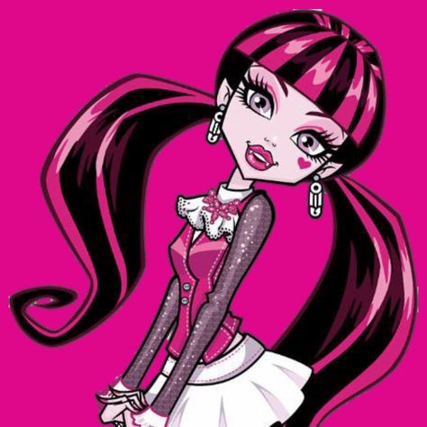 Monster High Character Design, Draculaura Cheerleader, Draculaura Official Art, Monster High Draculaura Aesthetic, Draculaura Pfp, Draculaura Icon, Calling All The Monsters, Monster High Doll Accessories, Draculaura Aesthetic