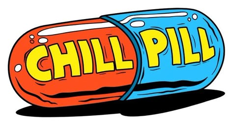 Take A Chill Pill Sticker, Pill Tattoo Ideas, Pill Aesthetics, Pill Stickers, Pill Design, Pill Art, Take A Chill Pill, Posca Art, Chill Pill