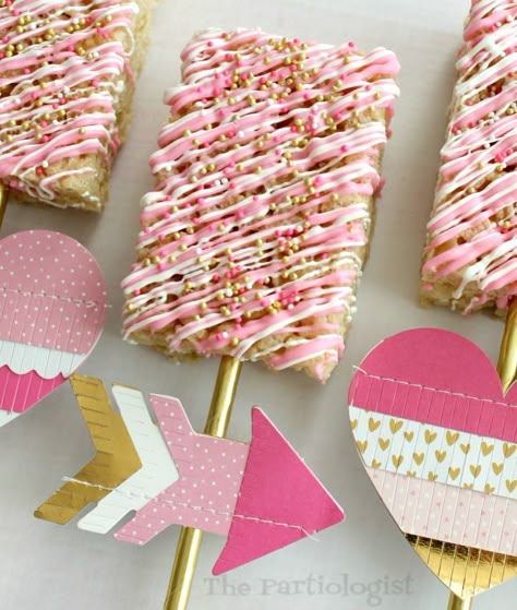 Treats On A Stick, Stick Rice, Gold Sprinkles, Rice Recipes For Dinner, Baby Shower Treats, Krispy Treats, Chocolate Covered Treats, Send Love, Rice Krispy