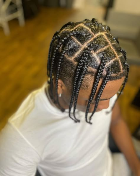 Trendy Box Braids, Braids Haircut, Men Hairstyle Ideas, Single Braids Hairstyles, Twist Hair Men, Cornrow Braids Men, Braids With Fade, Hair Twists Black, Braid Styles For Men