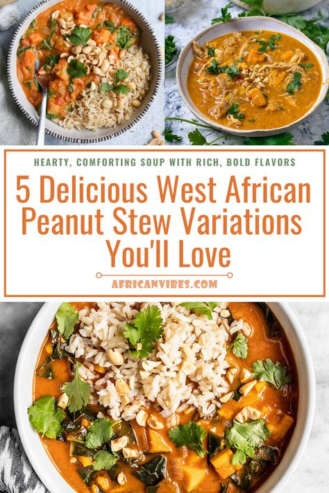 Peanut Stew is a delicious, filling, and healthy meal prepared in so many ways with varying ingredients. Peanut stew is gaining ground worldwide not only for its deliciousness but also for its high nutritional benefits. #EasyRecipe #AfricanRecipe #PeanutStew #AfricanCuisine West African Peanut Stew, African Chicken Peanut Stew, Groundnut Stew, Peanut Stew African, Maafe Peanut Stew, Peanut Stew Vegan, African Peanut Stew, Peanut Soup, Peanut Stew