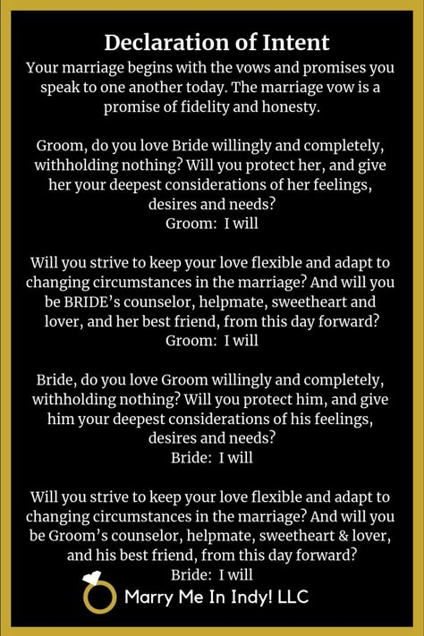 I Dos Script Wedding, Wedding I Dos Script, Modern Declaration Of Intent Wedding, Wedding Declaration Of Intent Script, Wedding Ceremony Declaration Of Intent, Wedding Declaration Of Intent, Non Traditional Wedding Officiant Script, Declaration Of Intent Wedding Wording, Wedding Vows For Officiant