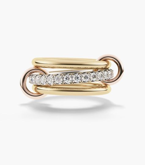 The Places Fashion People Shop for Engagement Rings | Who What Wear Linked Rings, Brilliant Cut Diamond Ring, Luxury Jewelry Brands, Shimmer Shine, Buying An Engagement Ring, Ring Trends, Luxury Rings, White Gold Band, Diamond Bands