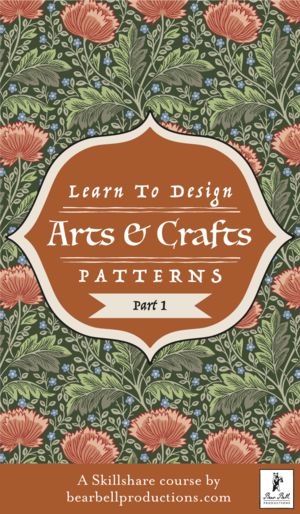 Arts And Craft Wallpaper, Arts And Craft Design Movement, Arts And Crafts Wallpaper Patterns, Arts And Crafts Graphic Design, Arts And Crafts Patterns, Arts And Crafts Movement Design, Period Wallpaper, Cottage Bathroom Design Ideas, Arts And Crafts Wallpaper